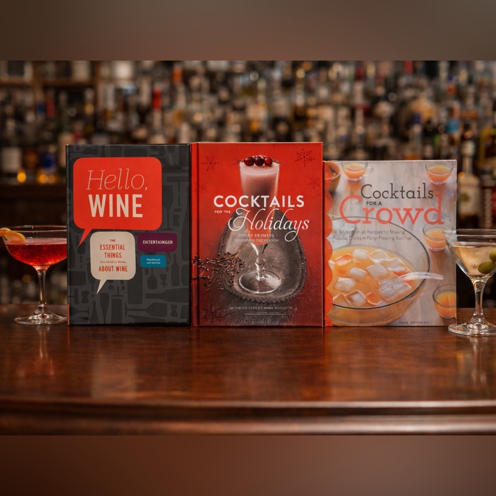 Set of 3 Wine and Cocktail books